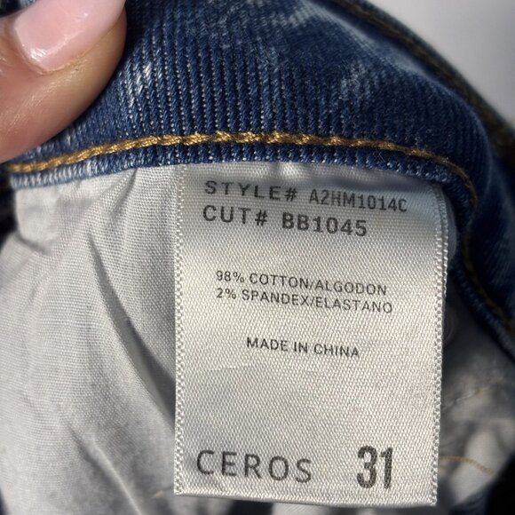 Ceros Womens High-Rise Acid Wash Denim Jeans Size 31 Relaxed Fit - Picture 4 of 9